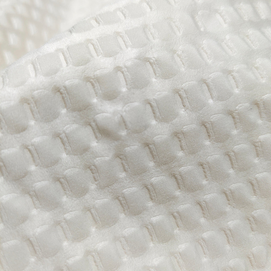 Polyester Beige  Embossed Fabric