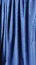 Load image into Gallery viewer, DarkBlue  Backout Fabric Velvet Embossed Pattern Leaves
