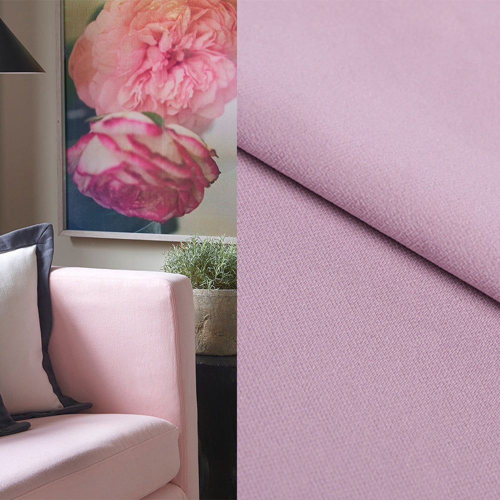 Dutch Velvet Polyester Sofa Fabric In Pink