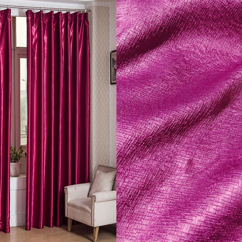 Medium VioletRed  Textured Backout Fabric Embossed