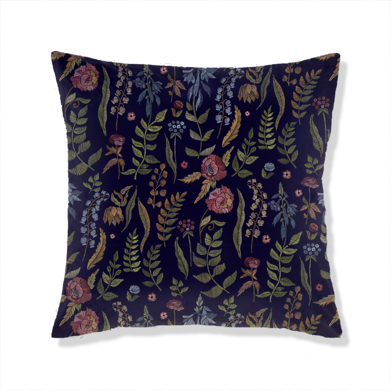 Multi Floral Printed Cushion Cover