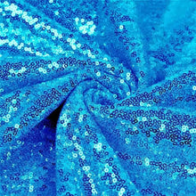 Load image into Gallery viewer, Wedding Party Blue  Sequin Tablecloth
